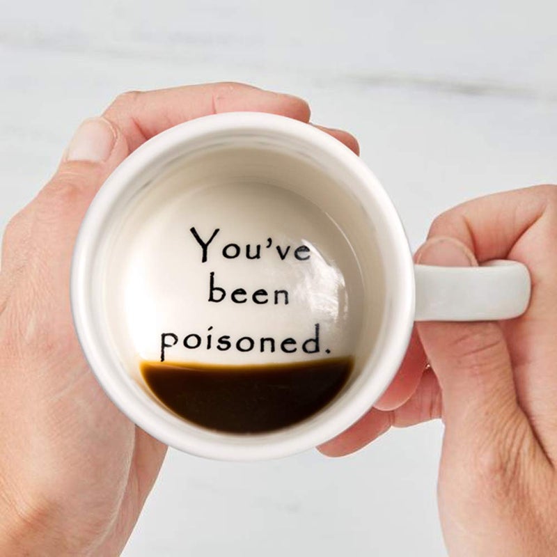 FLY SPRAY Funny Coffee Mug YOU'VE BEEN POISONED Novelty Creativity Drink Cups Unique Joke Great Gag Gift Idea For Men Women - 12 OZ Ceramic Tea Cup White - Image 4